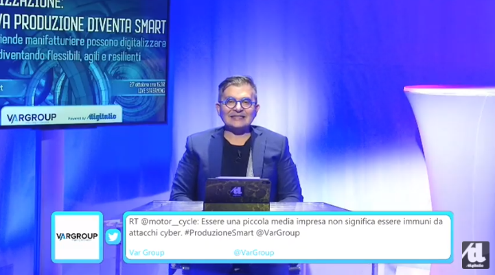 GiovannaDiTroia's tweet photo. In chiusura Glauco Mazzucchi, CTO Industry 4.0 – Digital Process @VarGroup, sottolinea il valore dell'interconnessione su cui consiglia di investire

Live: https://t.co/296joltK0B

#ProduzioneSmart #adv https://t.co/n4B2zP2QaQ
