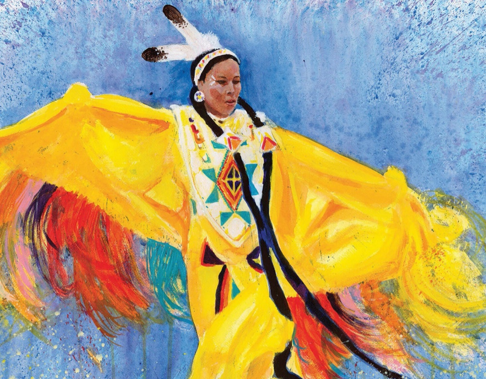 mcgillu's tweet image. #McGill Office of the Provost (VP Academic) launches new Indigenous Initiatives website:  mcgill.ca/indigenous
(Painting: Yellow Dancer" by Mi'gmaq artist, Jon Labillois)