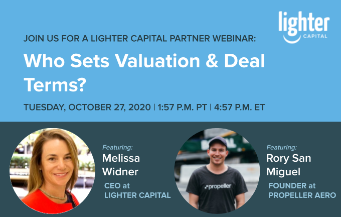 LighterCapital's tweet photo. Last Call! 

Don't miss our partner webinar today with Innovation Bay, Who sets valuation and deal terms?

Register here --> https://t.co/5KlYmHMqhZ

#CEO #Founder #StartupFinancing #Revenuebasedfinancing #Funding #SaaSFunding #SaaSFinancing #Startups #Startupadvice #Leadership https://t.co/1NfNZtC7k0
