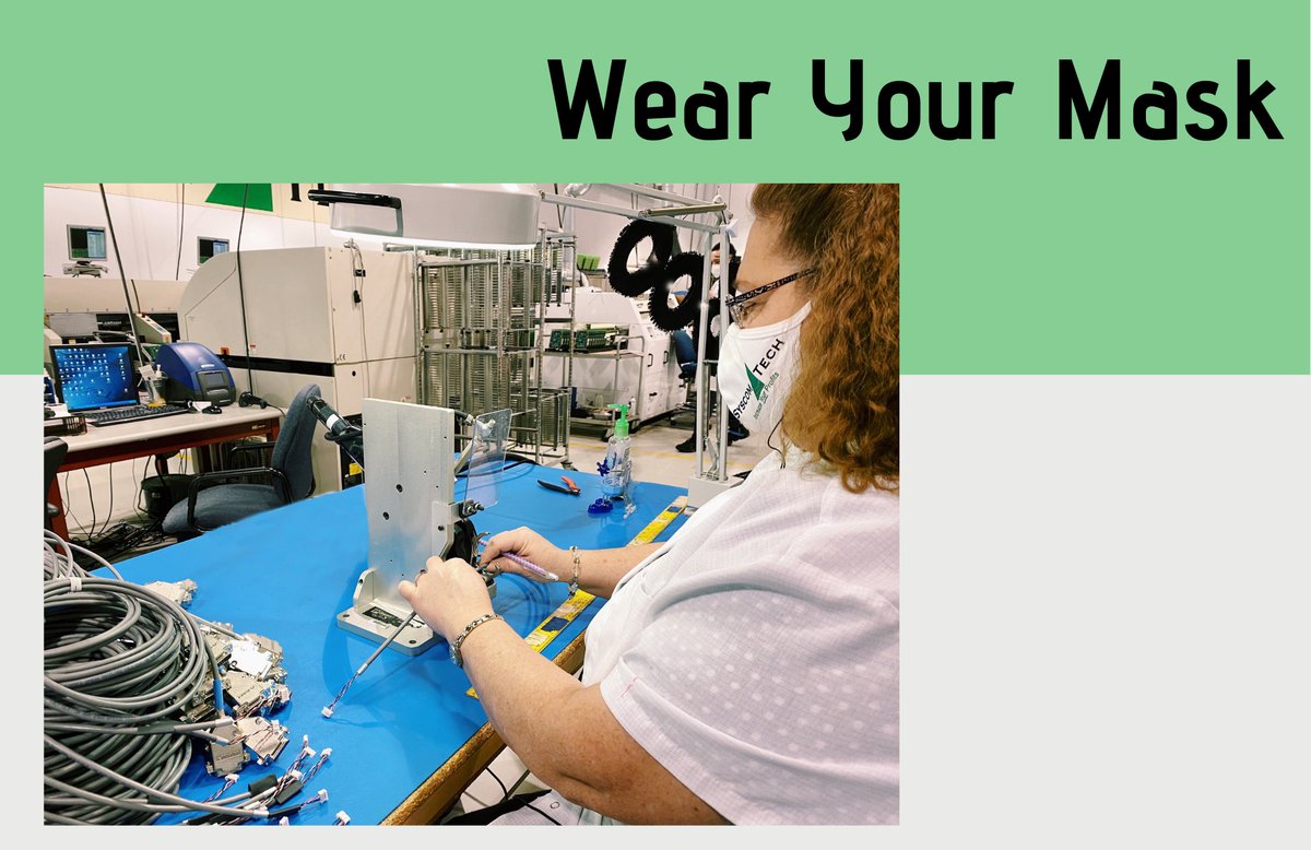 syscomtechusa's tweet photo. All Syscom Tech personnel are required to wear their masks at all times. Take a look at our Covid-19 Protection Policies here: https://t.co/lKH2tmGN93 Make sure to wear a mask and social distance! #ems #manufacturing #WearAMask https://t.co/JIkzvhlWuJ