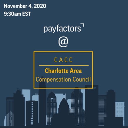 Payfactors's tweet photo. VIRTUAL EVENT ALERT: We’re speaking at the quarterly Charlotte Area Compensation Council on November 4th at 9:30am. Interested in attending? Click here to see what it’s all about: https://t.co/Vzg0AE0VnE https://t.co/EtplceqXZV