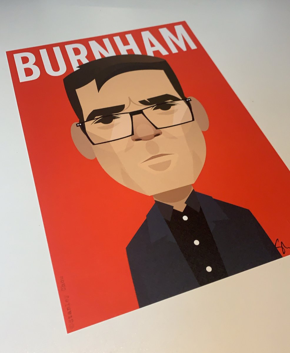 Andy Burnham prints available at £6 each. Proceeds will go  to @GMMayorsCharity