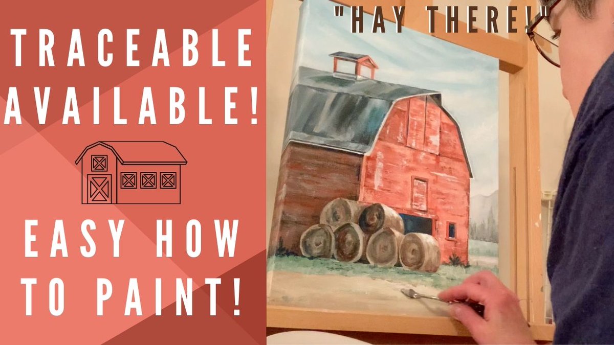 AnnieTroe's tweet photo. EASY HOW TO - Barn Painting Time-lapse! - "Hay There" by: Annie Troe https://t.co/evLfT8bBJu Traceable available here https://t.co/Y2gyvw6oU1 #beginningartclasses #acrylicpaintingtips #liquitexpaint #annietroe #joyspreader #omahaartist #howtopaint https://t.co/9kC3k9FQyU