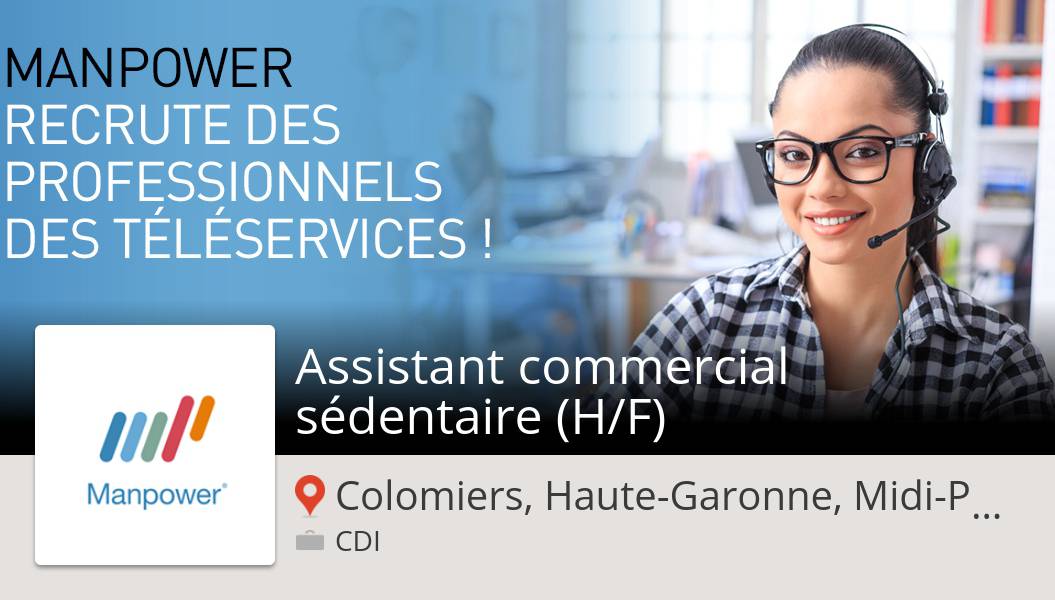 BorisGOURGUE's tweet photo. Postulez dès maintenant pour #ManpowerFrance en tant que #Assistant #commercial sédentaire (H/F) #ColomiersHauteGaronneMidiPyrénées! #job https://t.co/GnX0tLxWbF https://t.co/rmGoyIhla5