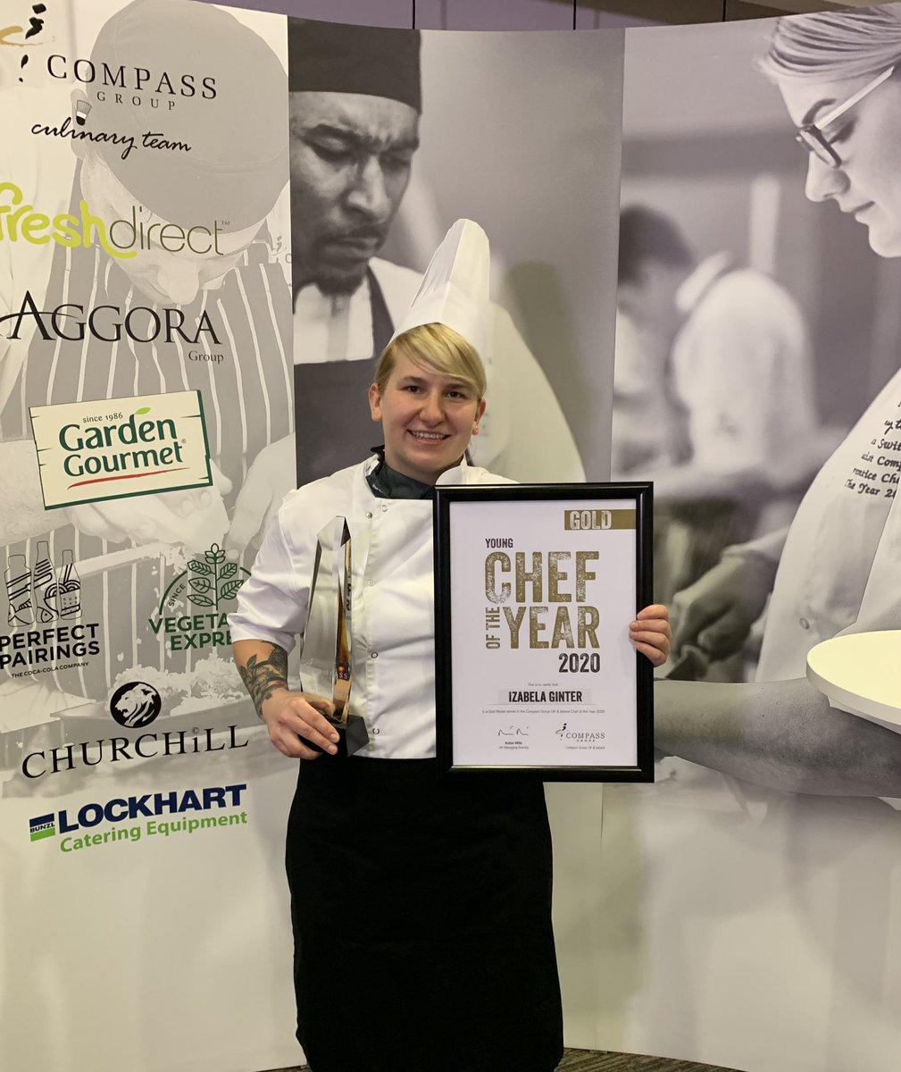 📣 A huge well done to #ESS chef 
Izabela Ginter, who is the 2020 winner of Compass Young Chef of the Year!! ✨
Izabela delivered incredibly balanced flavours to her dishes and produced two stunning plates. 👏🏼👏🏼👏🏼