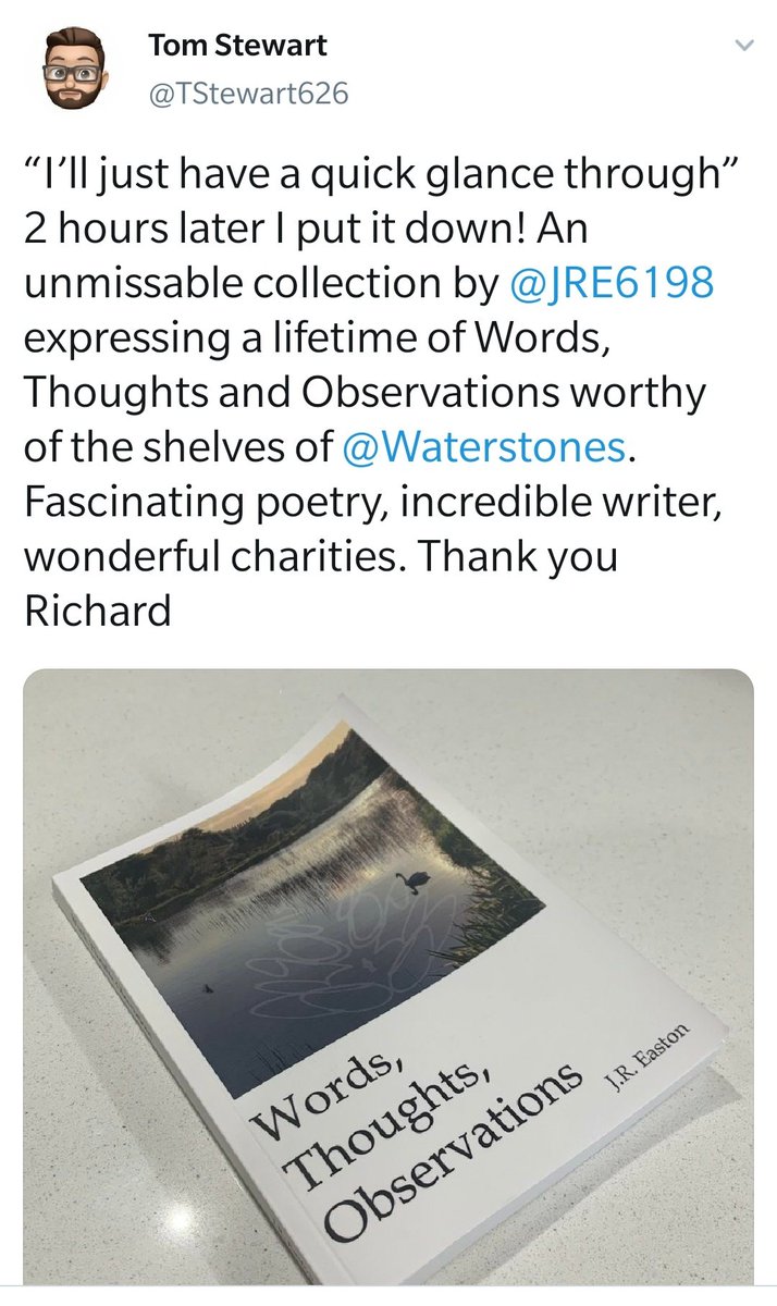RichardEaston's tweet photo. Keith has ordered a copy of my #poetry book #WordsThoughtsObservations
His nominated #Charity is #BleakholtAnimalSanctuary
8 other worthy causes benefit from the sale of each copy.
Full details are available at https://t.co/3fHICzuQfD
Thanks to Keith for supporting @BleakholtUK https://t.co/vpkNIMe5Rb