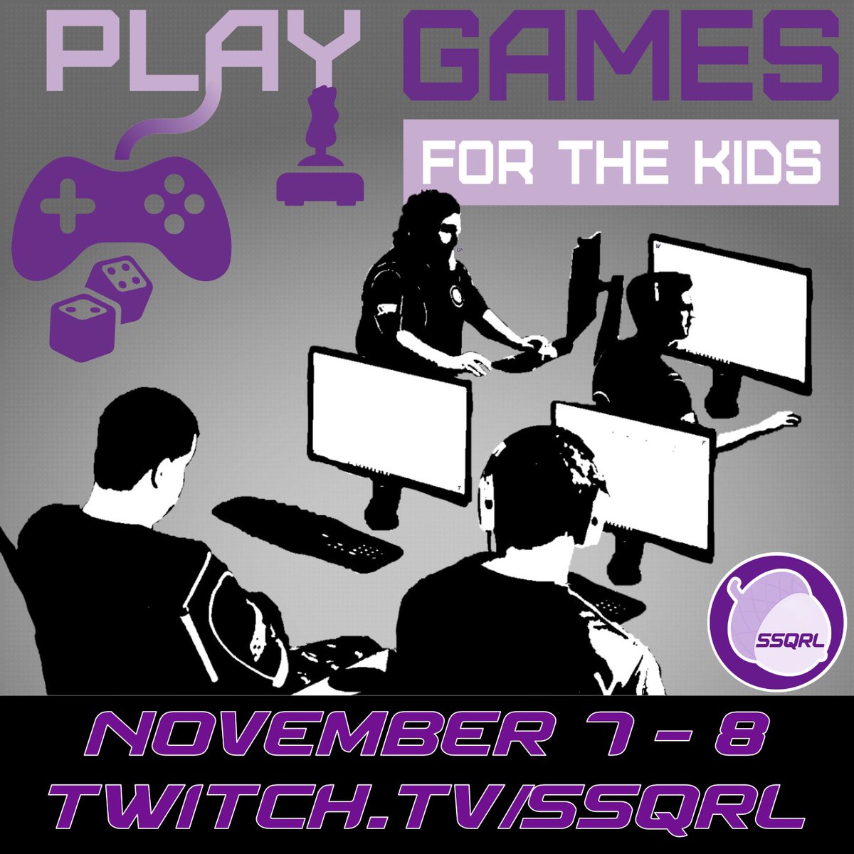 TeamSSQRL's tweet photo. Get excited... Game Day is almost here!  24 hours of classic LAN goodness and raising money for Extra Life.  Check it out at https://t.co/A1mSznvnQg starting at 8am EST November 7. https://t.co/rvHXmPJqwy