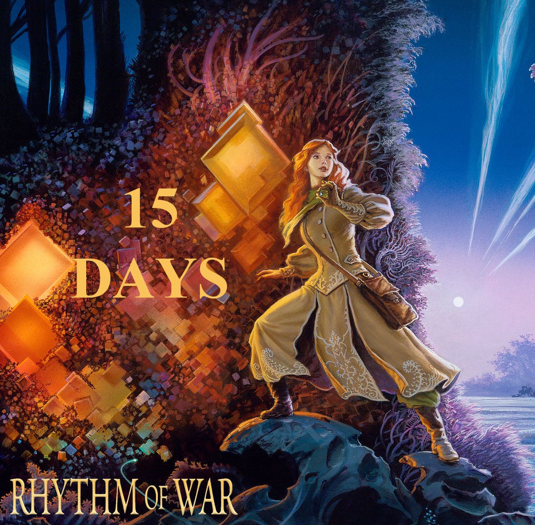 CosmereNetwork's tweet photo. 15
DAYS.
#StormlightArchive
#RhythmOfWar https://t.co/NekxhK7oed