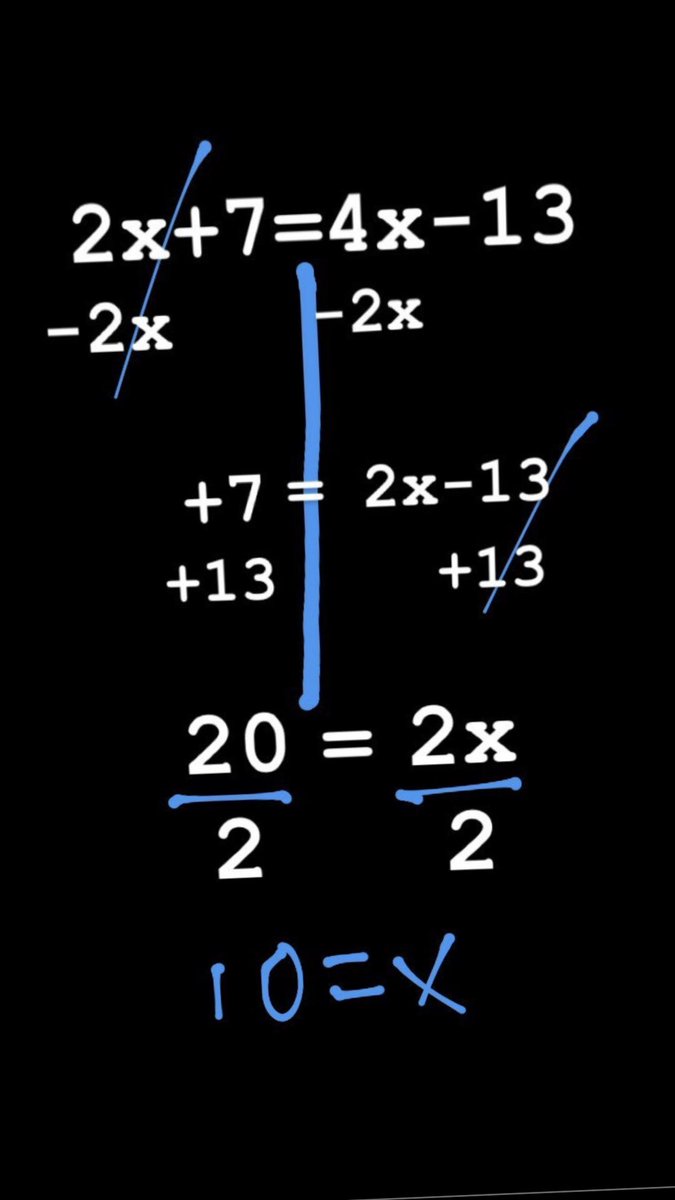 So technology failed me this morning and I couldn’t see my students work on their whiteboards, so I asked them to take a picture of their work and DM it to me on IG or email. I just had to screenshot this one!