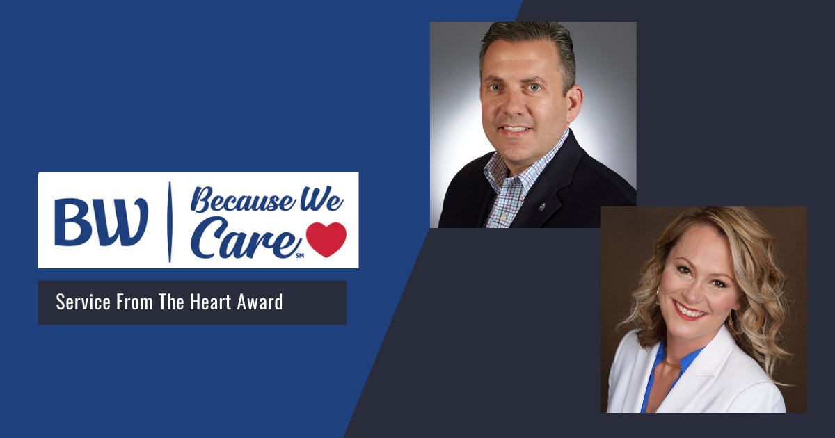 HDSupply's tweet photo. Our @BestWestern team won the Service From The Heart Award at this year’s virtual convention. We would like to extend our congratulations to Wayne Schneider and Jennifer Swisher – thank you for your dedication in providing exceptional service to our customers. https://t.co/lWy1hTw6xb