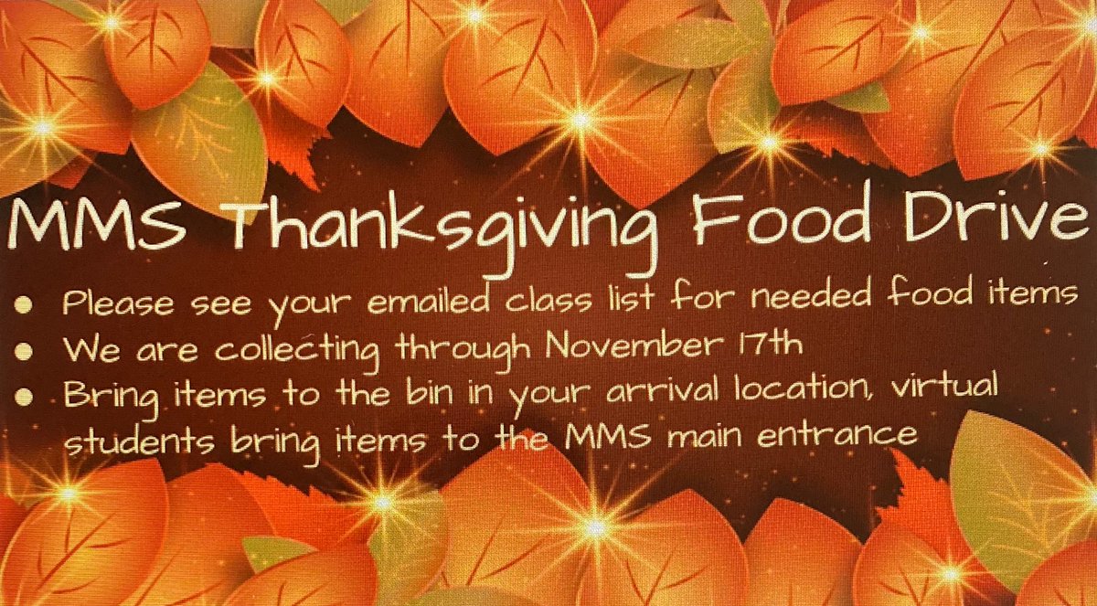 mmsPalumbo's tweet photo. Please help out with the MMS food drive going on till November 17th!! #mineolaproud @mineolams #mineolatogether https://t.co/PIcjECDz3W