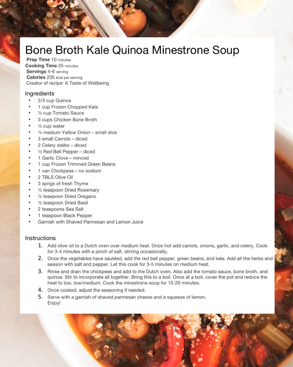 Strong4MeFit's tweet photo. This nutrient dense soup is an easy go to recovery recipe. #Strong4Me #Strong4Food https://t.co/VKN5TECGw1