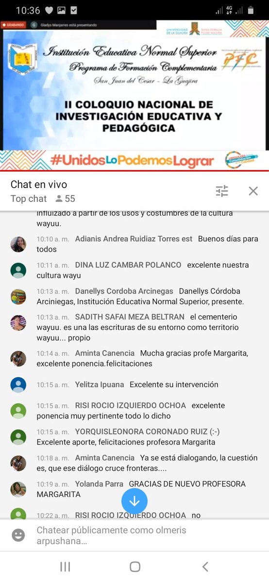 Olmeris4's tweet photo. Excelente intervención.
#llColoquioInvestigaciónEducativa
#ContextosMulticulturales
@InecTic
@Unilaguajira
@jaroldiazc https://t.co/RKHf7neFnQ