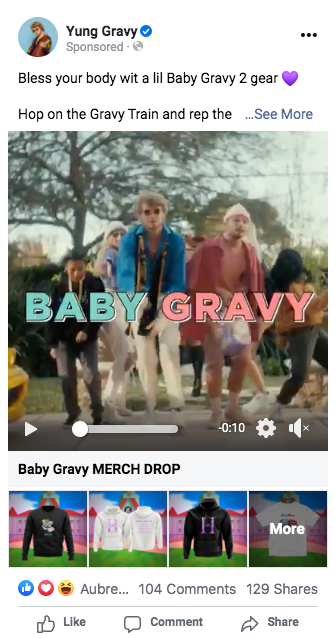 6/ Yung Gravy's whitelisted ads showcased visibility into any metric you could possibly want to be able to see, given FB/IG ad platform's dashboard but I'll lay out below the main metrics we look to when gauging influencer success.