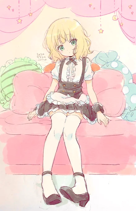 以前描いたシャロちゃんに色塗った 