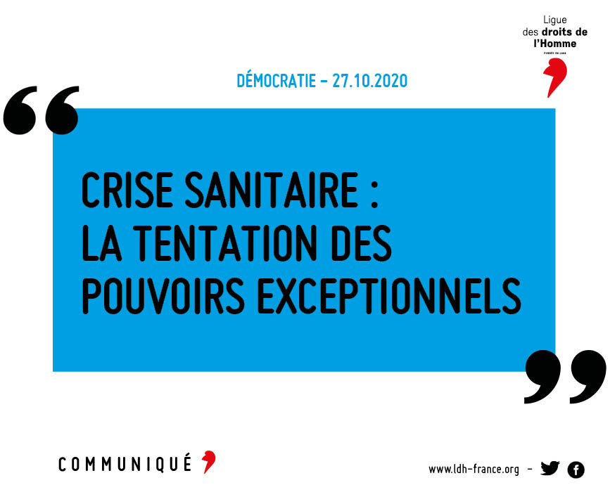 LDH_Fr's tweet photo. 🚨  || Communiqué LDH || 🚨 
Restriction des libertés publiques et organisation d'une surveillance généralisée : l’approche gouvernementale purement punitive et de défiance à l’égard de la population est confirmée.
➤ https://t.co/0C4xNyr78c https://t.co/H7DOsACvdH