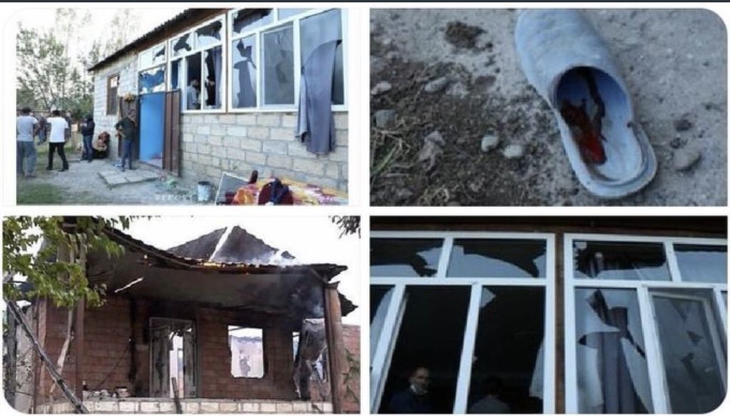 Senemmm01's tweet photo. Today, October 27, 2020 at 5 PM, the historical city of #Azerbaijan #Barda's Qarayusifli village is attacked by #Armenian  terrorists! As a result, 4 killed (including 2 kids), 10 wounded! THIS IS ACT of #ArmenianTerrorism 
#PrayforBarda
#StopArmenianTerrorism https://t.co/cEQUA2QxTD