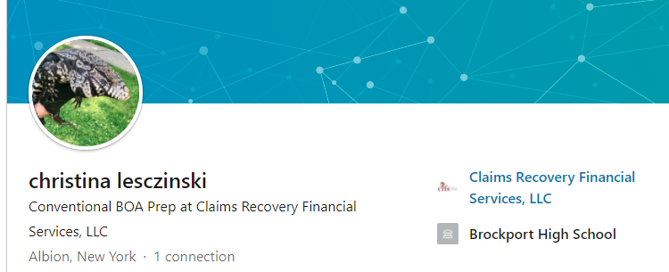 JabbagailTree's tweet photo. @Dnice991 Felt cute, might email your husband's rap sheet to everyone at Claims Recovery Financial Services later https://t.co/jcFiRhTPnf