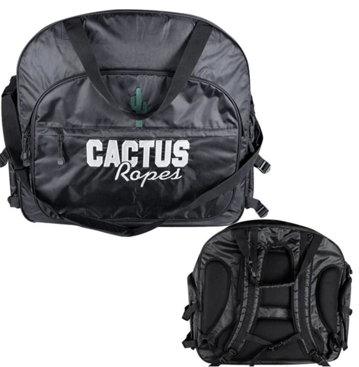 This rope bag is ginormous and has every pocket you can think of for all of your ropes, gloves, rubber, gear, and whatever else you need when you are ready to rope. 
rodeomart.com/collections/te…