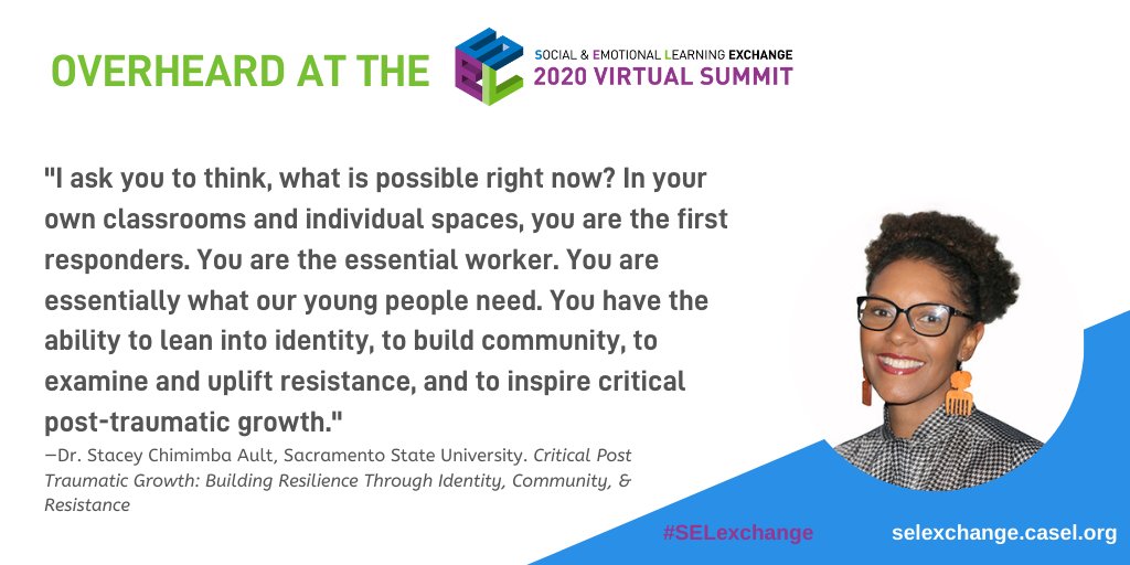 2024SELExchange's tweet image. A key insight from Dr. Stacey Chimimba Ault @british_bellaa at the #2020SELExchange Summit. You are essential workers! Educators, like &amp;amp; reshare with your colleagues!