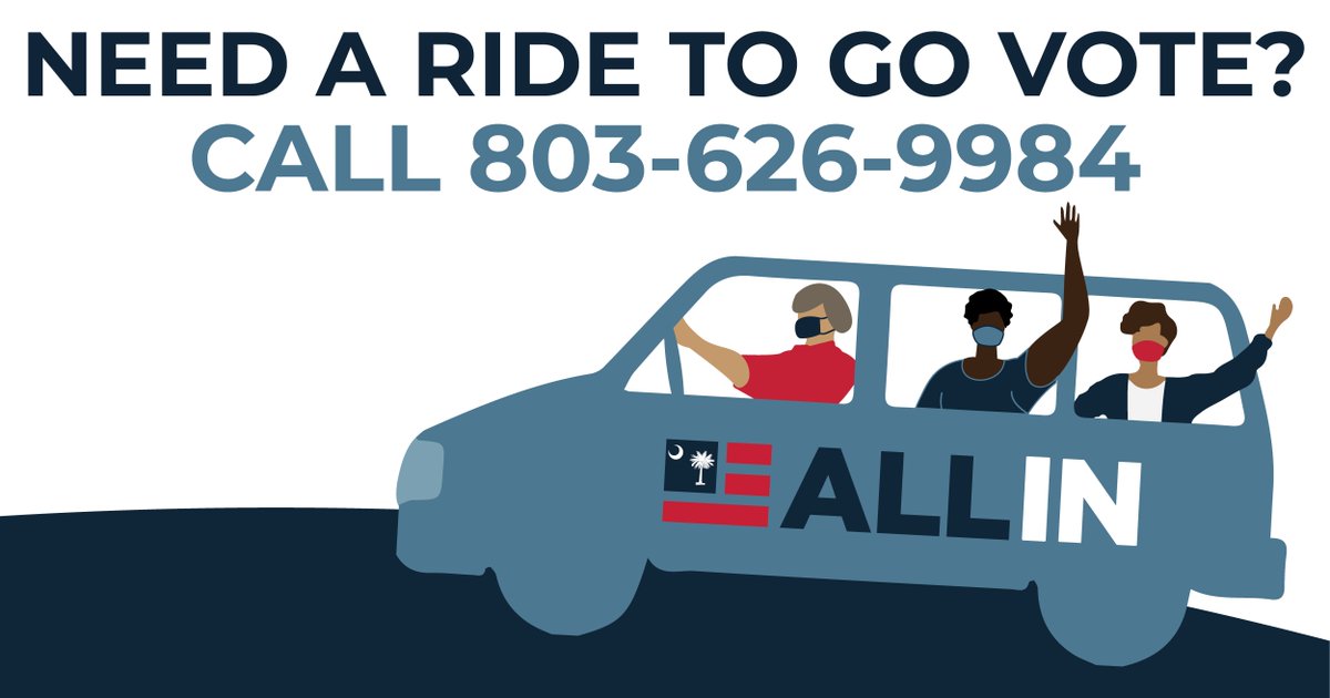 There is only 1 WEEK left in the election. If you have a voting plan and need a ride, call 1-803-626-9984. 

#SCVotes #protectthevote