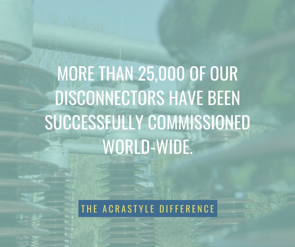 Acrastyle's tweet photo. Acrastyle supplies fully EA-approved 132kV disconnectors, manufactured by our sister company, S&amp;S Power based in India, which also supplies its disconnectors in configurations up to 400kV to the rest of the world.

#TheAcrastyleDifference #Disconnectors #Engineering https://t.co/B8vN4JBQx9