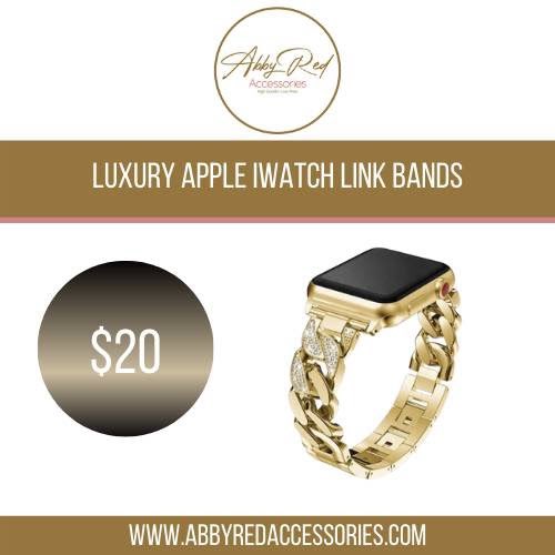 Want to make a statement? You are bound to stand out in any crowd with our diamond iWatch bands!

Availble in gold, silver, black and rose gold.

Be sure to purchase the matching face cover!

#iwatch #bracelet #watchband #watchbracelet #iwatchband #abbyredaccessories
