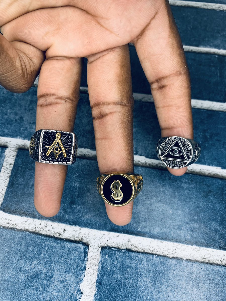 876ixPlug's tweet photo. 🔯Ring🔯
🔯Free Mason🔯 Size 10
💰Dollor Sign💰 Size 11
👀Eye of Providence👀 Size 12
Cost: $2000 (while stock last)
Available in silver only‼️
Material: Stainless Steel
Direct message or watsapp to order 📥
.
.
.
.
#explore #explorepage✨ #exploremore https://t.co/uzaigx6sF3