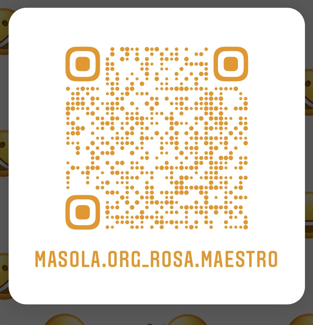 Os dejo el código QR para que podáis entrar en el Instagram de Masola.org y seguir el vídeo en directo de hoy sobre cómo mejorar la calidad de nuestros òvulos y fertilidad con ciertos alimentos...con <a href="/FertilidadNatu/">Fertilidad Natural</a> Instagram masola.org_rosa.maestro