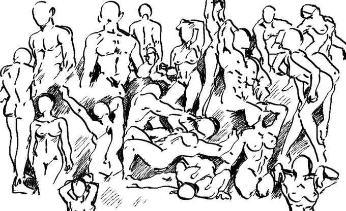 Some 90s gesture drawing practises 