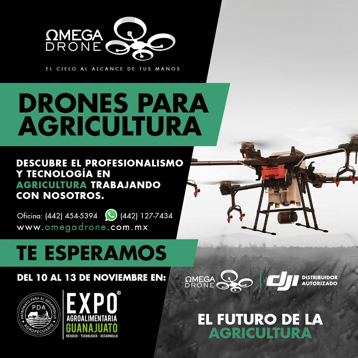 OmegaDrone7's tweet photo. Omega Drone estaremos presentes en Expo Agroalimentaria Guanajuato 2020.

Te esperamos del 10 al 13 de noviembre del 2020.

https://t.co/e5SrltYm3m

#ExpoAgroGto #Omegarone #Agricultura https://t.co/SYLruWNed1