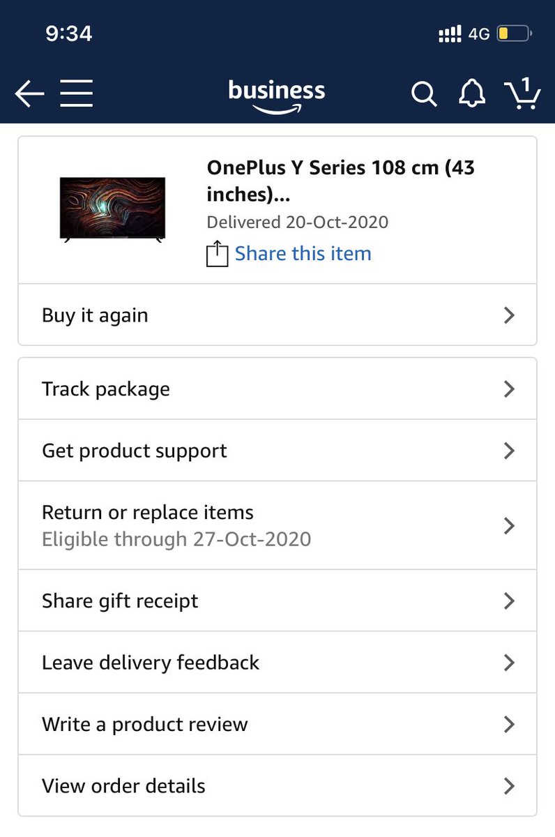 jatinbhalla2's tweet photo. @AmazonHelp I am adding a screen shot of my product as a proof that this product is still under return policy https://t.co/9Ae4PKVPUY
