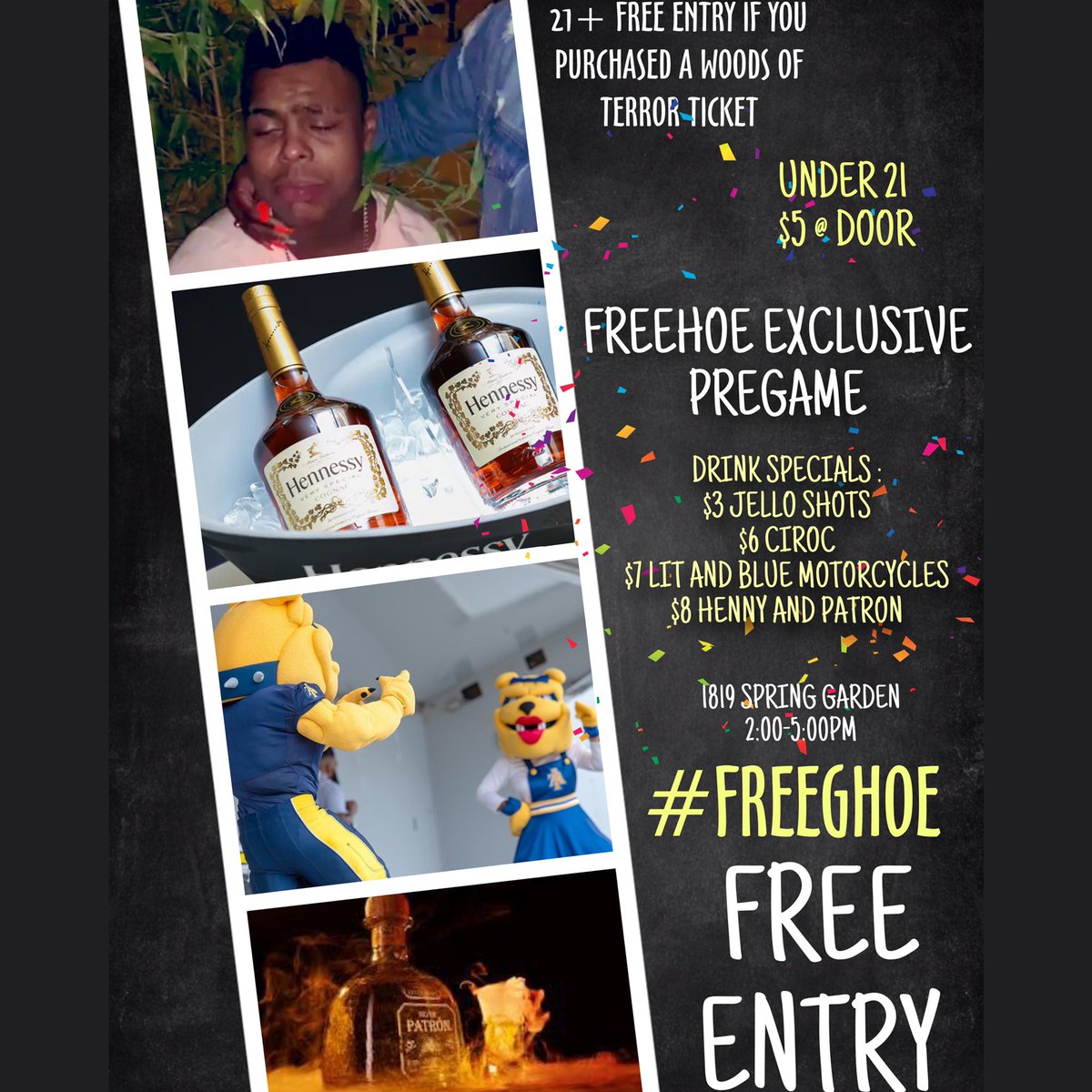mrdamnright_'s tweet photo. Wouldn’t be GHOE Without a Big Ass Drinking party 🤣 #FREEHOE

WE DECIDED TO DO A HUGE FREE PREGAME FOR EVERYBODY WHO GOT WOODS OF TERROR TICS

ALSO ADDED MORE TICS TO #JAYDAWEEN CAUSE GHOE NOT RIGHT UNLESS IM GIVING

LAST BATCH OF TICKETS 
#NCAT #UNCG 
https://t.co/4YUekRrp7K https://t.co/YUwrnSt7HI