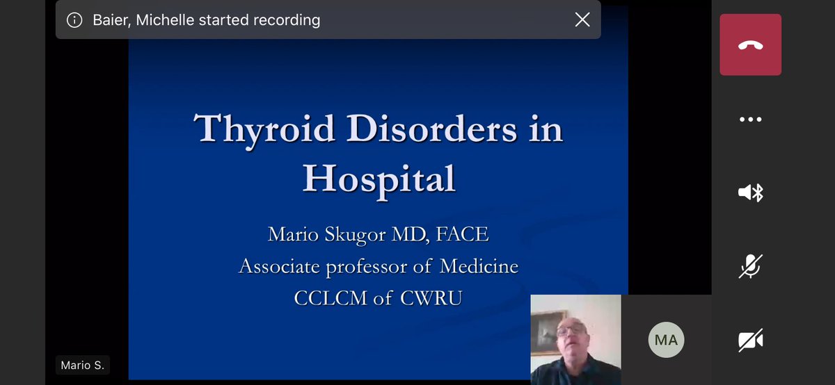  @ClevelandClinic Hospital Medicine Grand Rounds - Dr. Mario Skugor - “Thyroid Disorders in the Hospital” #meded