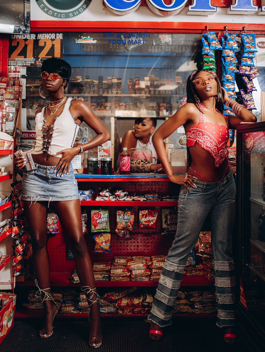 fashionfwd_ash's tweet photo. The girls stoppin in before they step out. @xandriacaesar &amp; @madamemotherland in “8th &amp; Corinth” #TripleDdat 
Shot by @kwesithethird 
#TripleDdat 
Hair/Makeup: @n_urdreamz 
Concept, Casting, Direction: @fashionfwd_ash 
Wardrobe/Styling: @fashionfwd_ash x @TheMykelRose https://t.co/Z8Iqi2PTAT