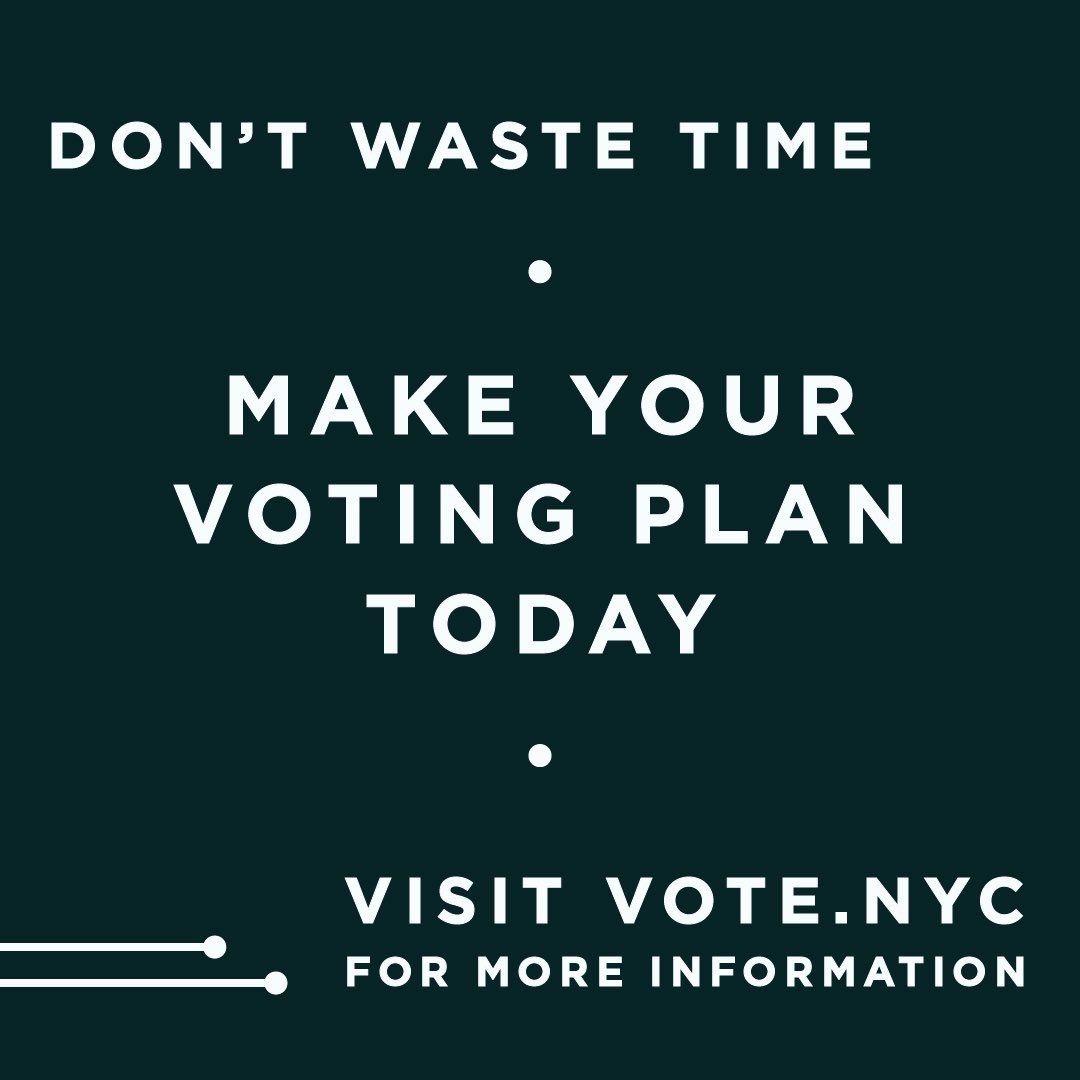 #VOTE

Whether it’s early, by mail, or in-person on election day —NYRAC votes.

Avoid the line and get back to business by making your voting plan today! Head over to VOTE.NYC for more information.

⁠⠀
#NYCStrong #VoteNYC
#DontBetAgainstNewYork