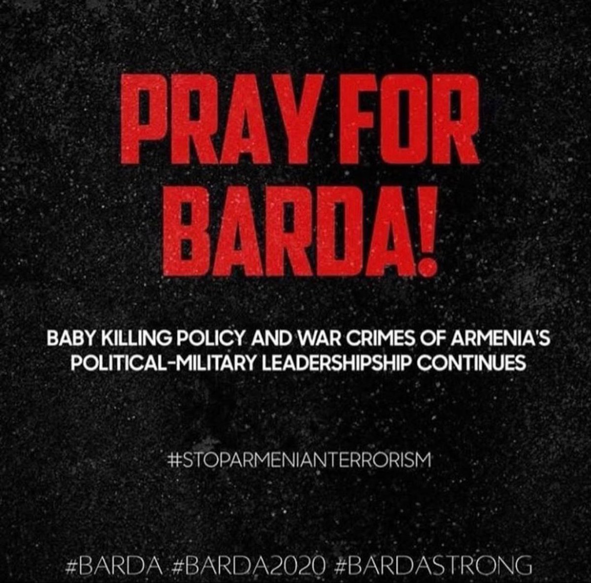 #PrayforGanja #PrayforTerTer and now #PrayforBarda and what is next?!In the result of ballistic attack 4 people died, 13 people injured and 8years-old Aysu Isgandarova has lost her life! How longer we have to wait for <a href="/UN/">United Nations</a> for standing and carring on their resolutions about NK?!