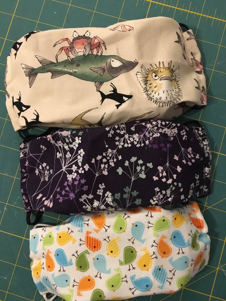 superneigh's tweet photo. Production of individual face masks still going on....love the ghastlies fabric #handmade #facemasks https://t.co/z10HOgJjda