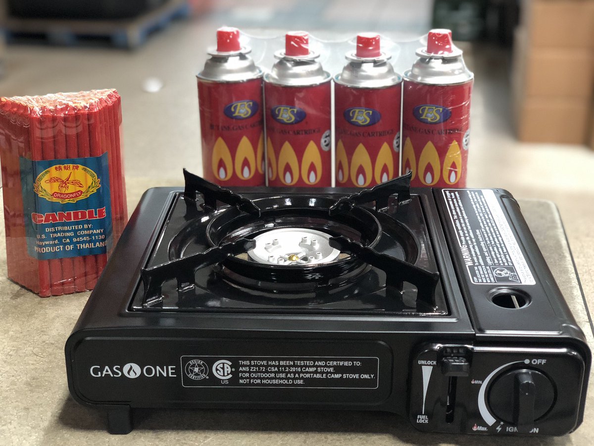 Almost 200,000 people without electricity right now per OG+E. 

We have butane and portable burners if you need to make a meal with no access to a traditional stovetop.

Please stay safe and stay home if you can today.