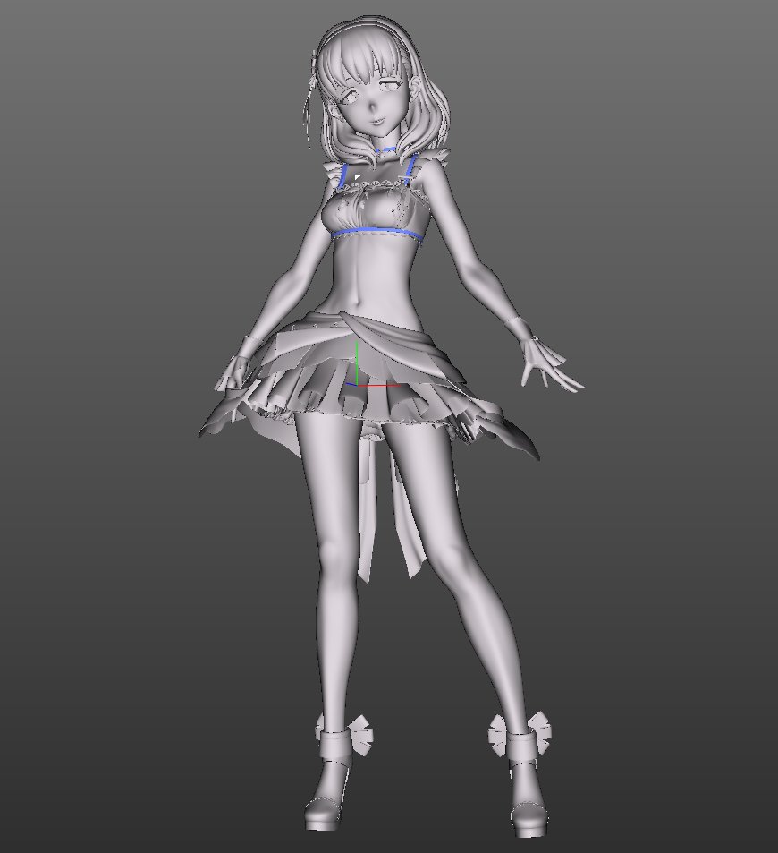 Me_hitudi's tweet image. wip ままゆ　ジョイントを仕込んだので、ポーズを付けてみた #Cheetah3D