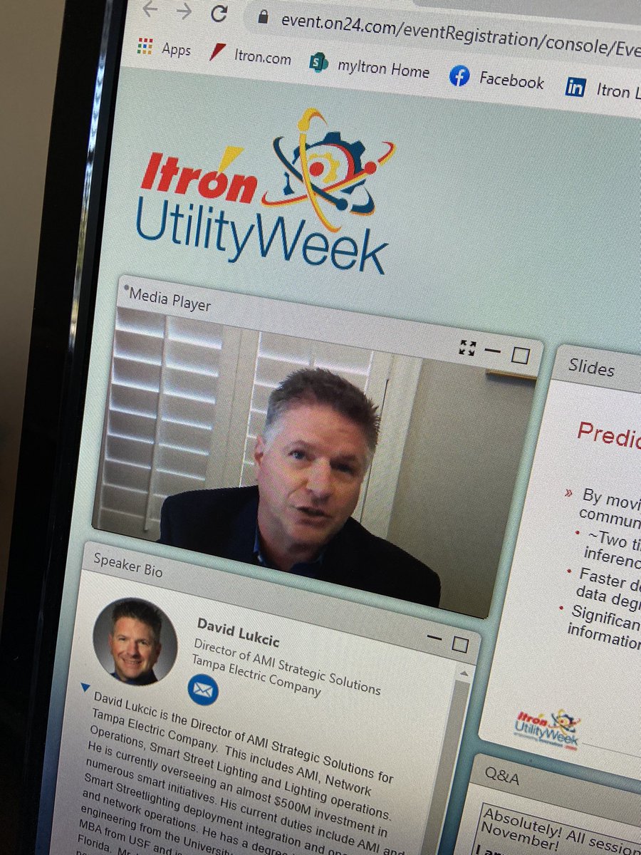 Alison_Mallahan's tweet image. David Lukcic from @TampaElectric discusses how TECO uses #distributedintelligence to transform the customer experience and operational programs. You can watch his session (and all #IUW20 sessions) on demand through the month of November!