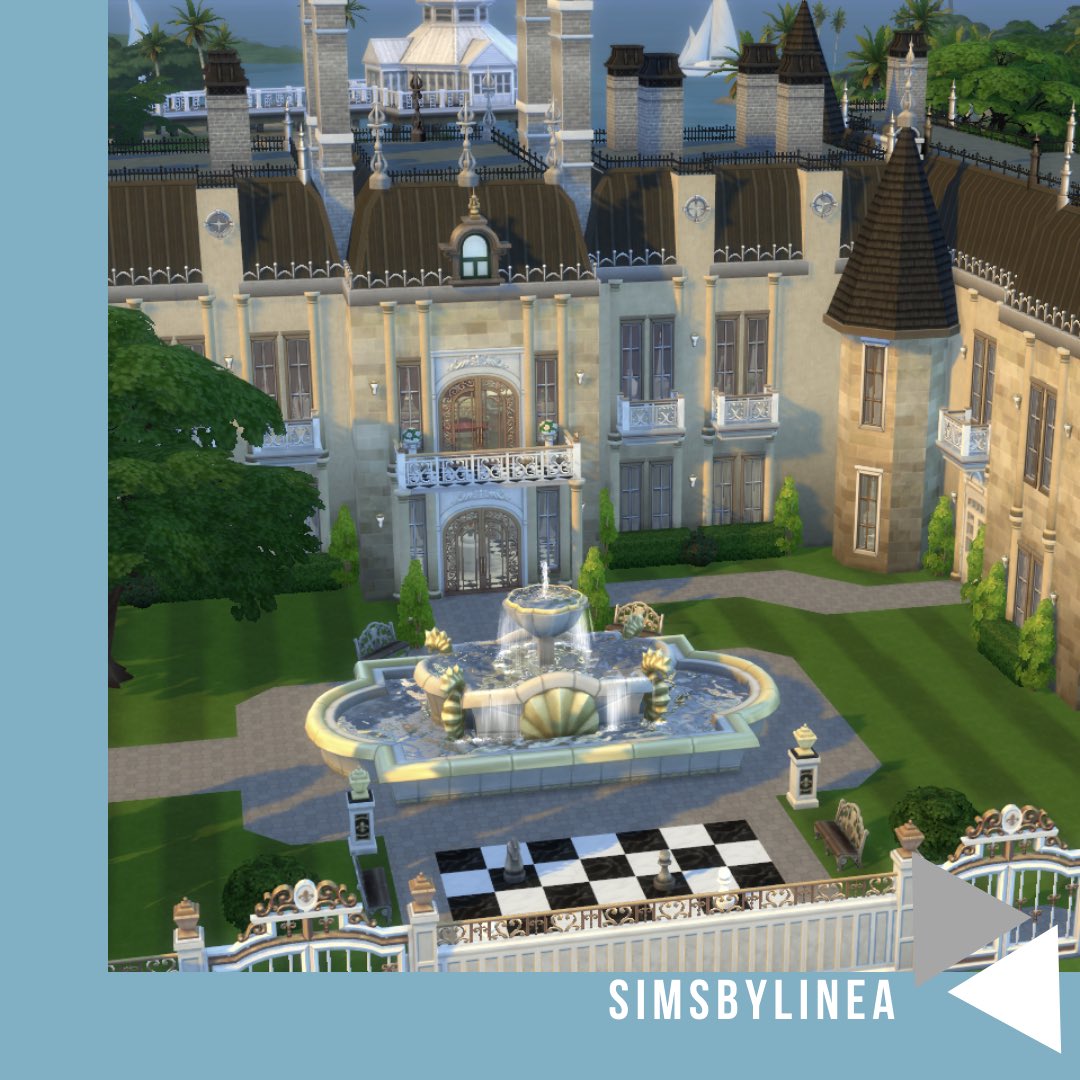 simsbylinea's tweet photo. Monte Castle, the largest home I have ever tried to play in! 😁🙈  
CC-free and available on the gallery! ❤️✨ 

#origingallery #sims4castle #showusyourbuilds #simsbuild https://t.co/cc0HBRgCIw