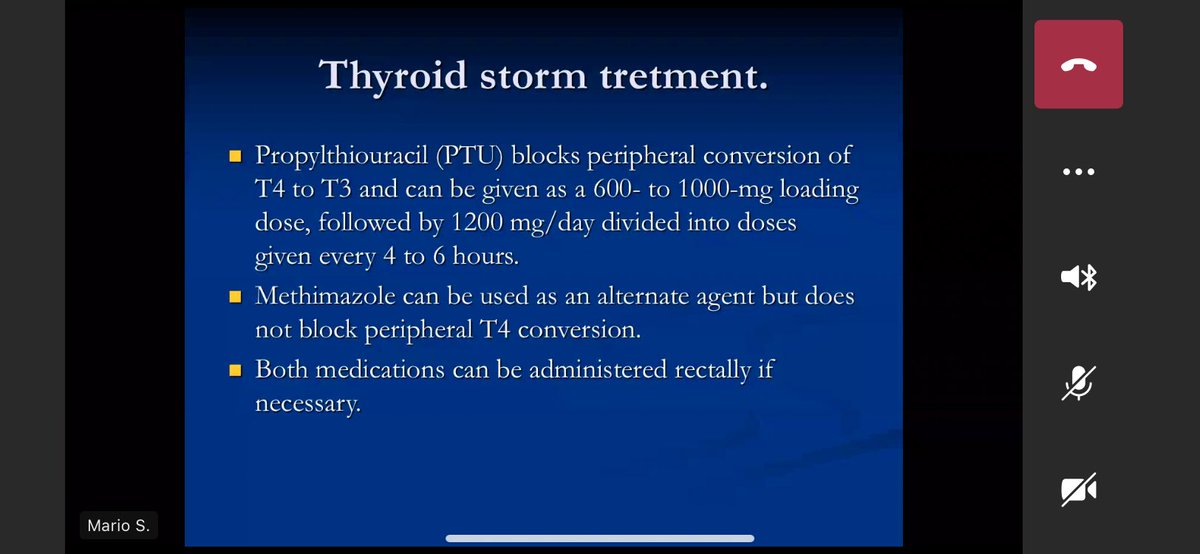 Thyroid storm treatment. - Methimazole- Steroids- Betablockers- Plasmapheresis- Dialysis