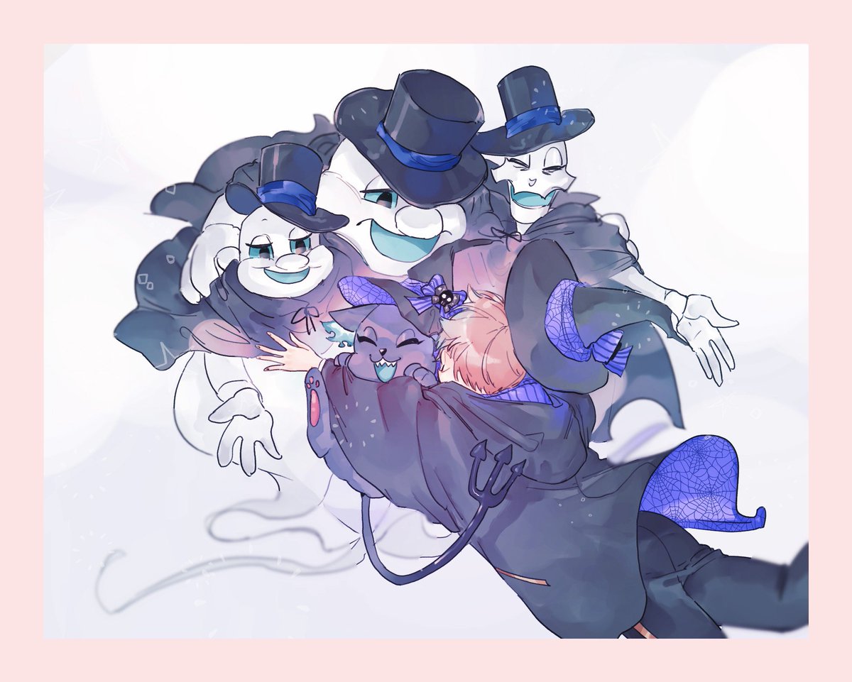 hat ghost colored tongue blue tongue top hat smile male focus  illustration images