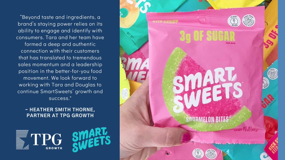 TPG (@tpg) on Twitter photo TPG Growth is proud to back top better-for-you candy brand <a href="/SmartSweets/">SmartSweets</a>. We're a mix of #TeamSweet & #TeamSour, but completely #TeamSmartSweets! #WithTPG, SmartSweets will continue to disrupt the candy world through accelerated innovation and broader reach bit.ly/31MNpqx TPG Growth is proud to back top better-for-you candy brand <a href="/SmartSweets/">SmartSweets</a>. We're a mix of #TeamSweet & #TeamSour, but completely #TeamSmartSweets! #WithTPG, SmartSweets will continue to disrupt the candy world through accelerated innovation and broader reach bit.ly/31MNpqx