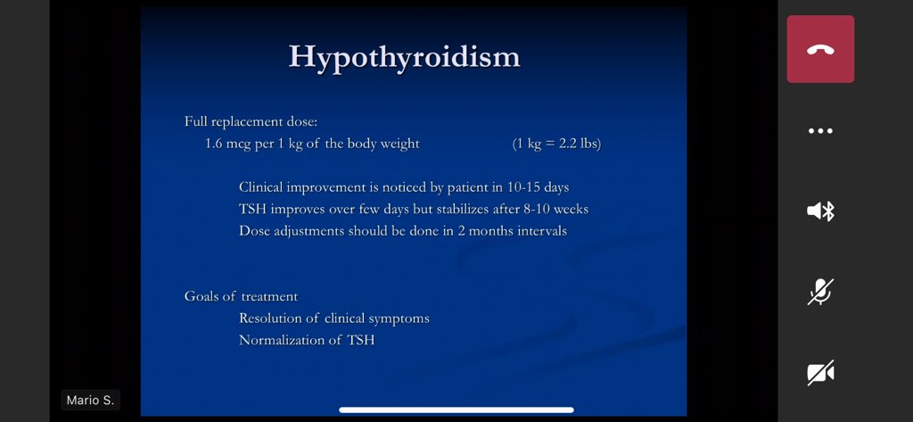 Hypothyroidism - how to start thyroid hormone.Weight based dose.