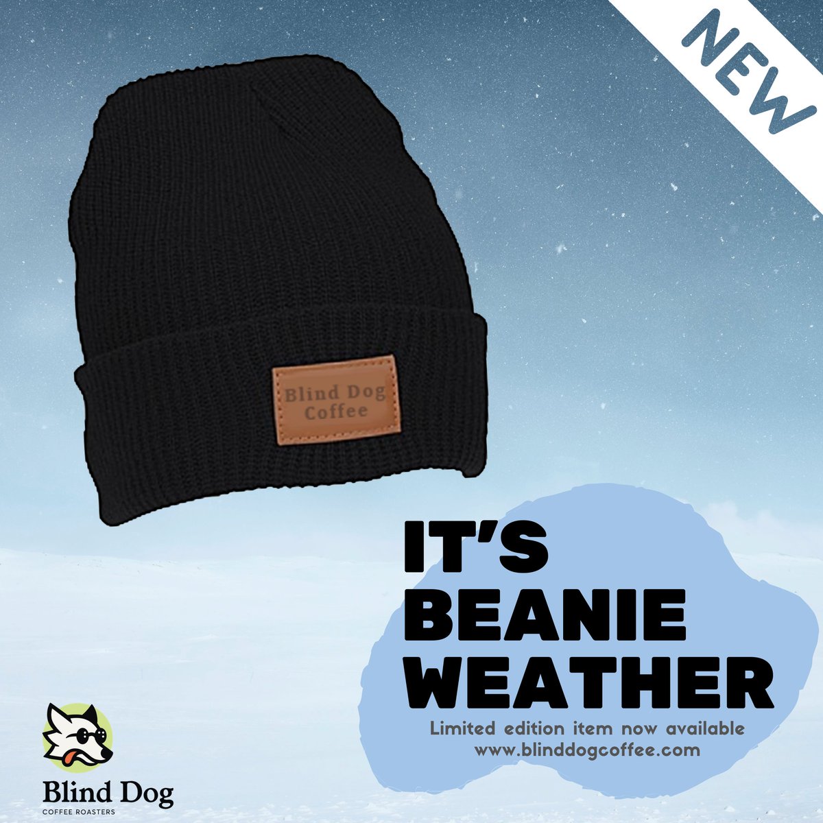 BlindDogCoffee's tweet photo. Grab your boots and your coat, and don't forget your New Blind Dog Coffee™ Beanies! Keep warm during these chillier seasons and show off your Blind Dog Coffee™ merch!! Now Available for a limited time on https://t.co/U1DSGr4xyb
#blinddogcoffee #blind #dog #coffee #merch https://t.co/ZYafwY3YSr