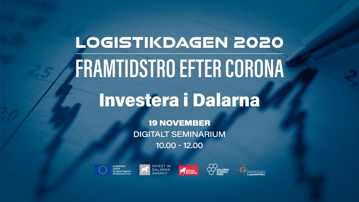 LennartSchllerq's tweet photo. Vad är investeringsfrämjande, och varför är det så viktigt för vår region? Anmält dig till Logistikdagen 2020. Vi sänder live från Dalarna Science Park. https://t.co/kXEjAx9Xl6 https://t.co/mjKCmEXudQ