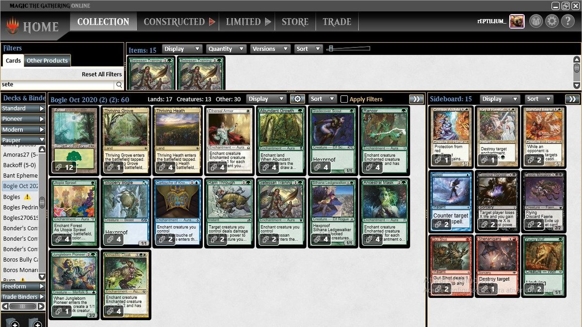 Our Aura's boy, rEPTILIUM_, did a 5-0 with this blue cartouche list! #mtgpauper
