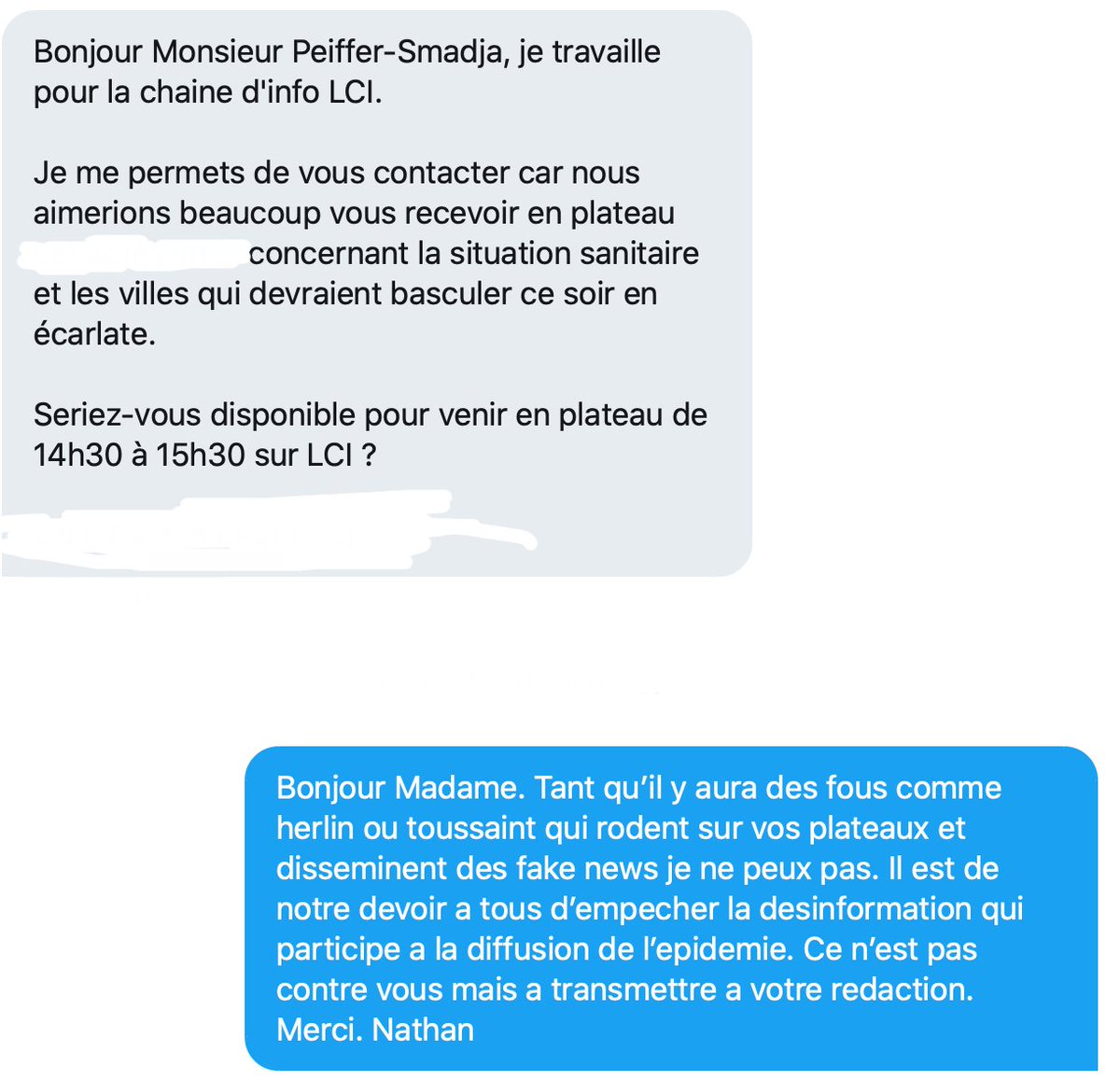 LCI et CNEWS ont déclaré la guerre à l’information scientifique et médicale de qualité et sont le repaire des désinformateursJe propose boycott de ces chaînes, j’ai décliné plusieurs fois leur invitation et je pense qu'il faut éviter de les regarder et diminuer leur audience